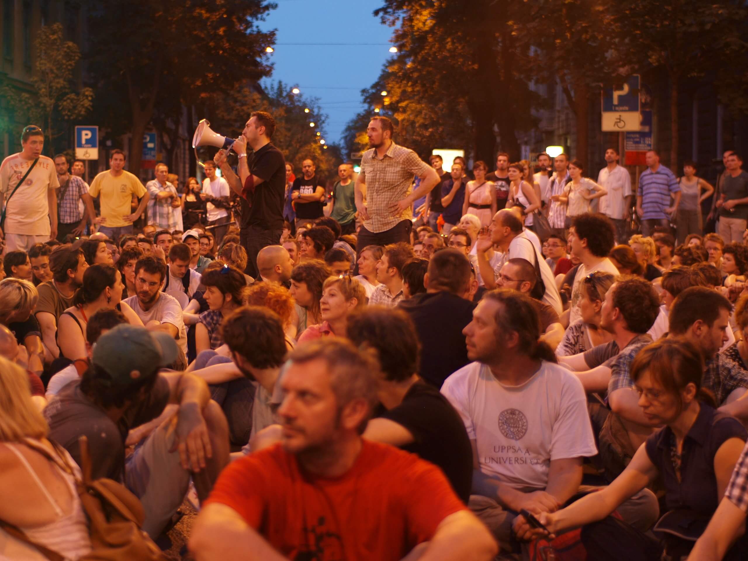 Protest for Varšavska Street in 2010 by Tomislav Medak