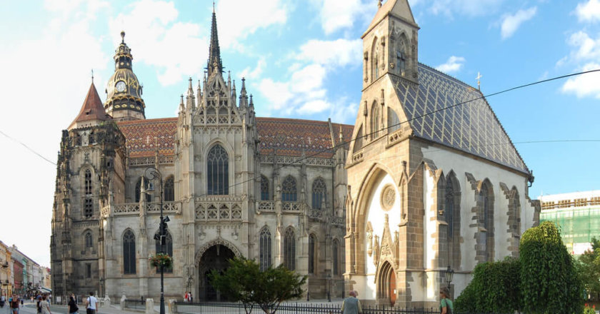 St Elizabeth Cathedral & St Michael Chapel, Košice. Photo by Istvan, flickr.com