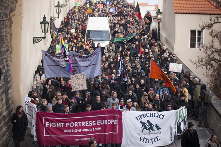 Anti-islam demonstration Prague