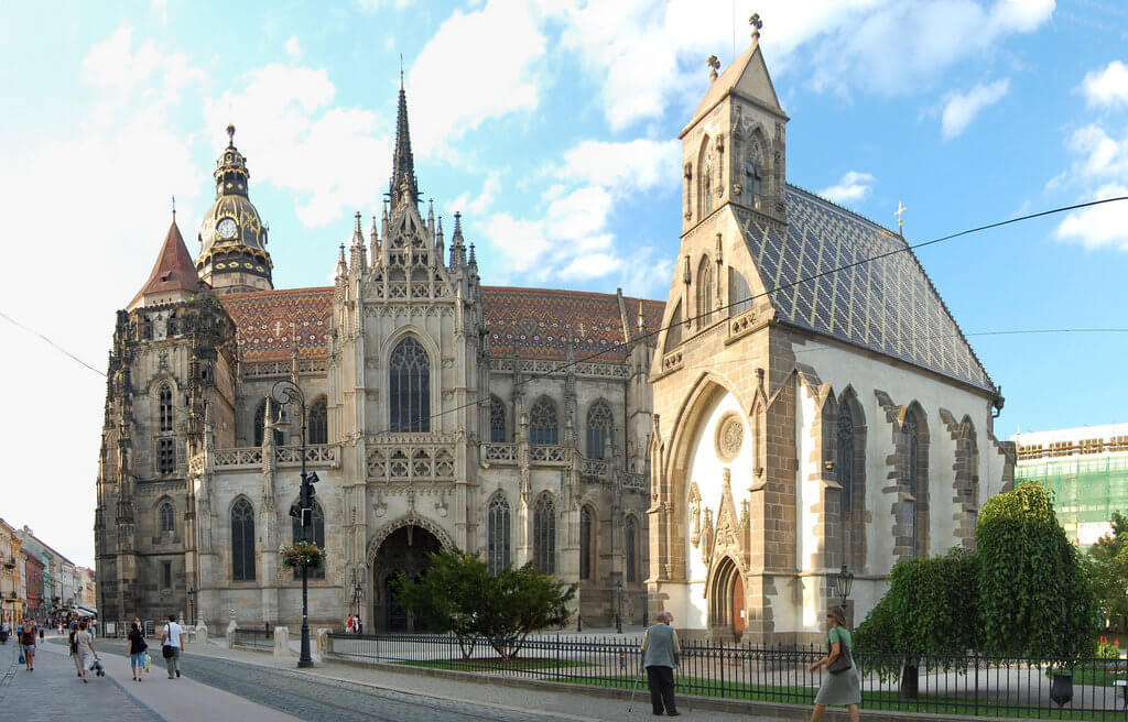 St Elizabeth Cathedral & St Michael Chapel, Košice. Photo by Istvan, flickr.com