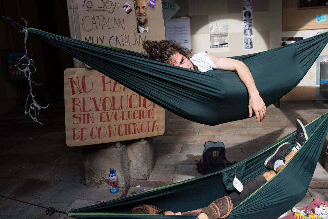 Pro-independence protesters in Barcelona. Photo by Jakub Szafranski, 2017
